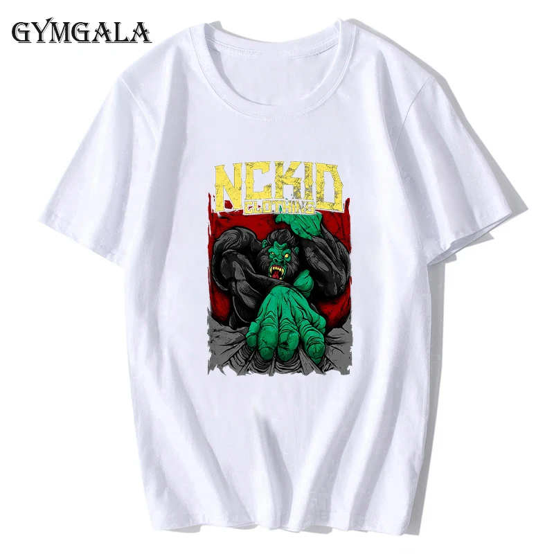 Новая футболка из 100% хлопка Свободная Повседневная летняя с круглым вырезом