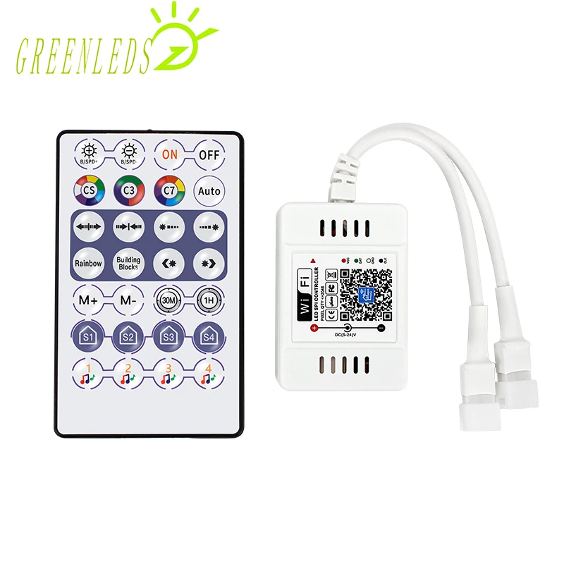 Новый светодиодный RGB-контроль пикселей ler Wi-Fi (управление звуком) регулятор SPI