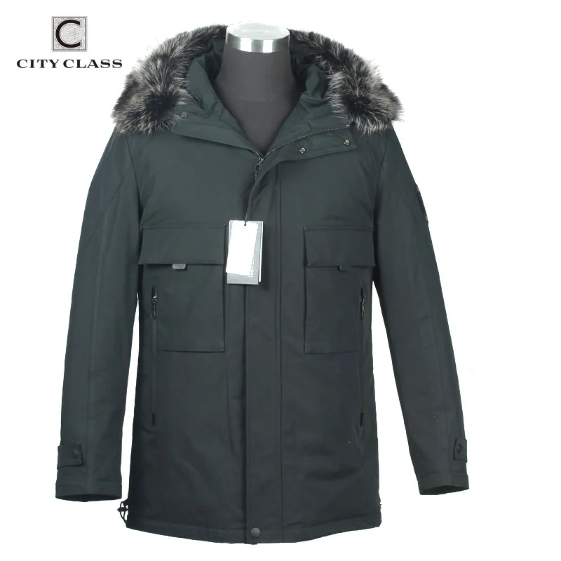 Мужская куртка с мехом енота и верблюжьей шерсти