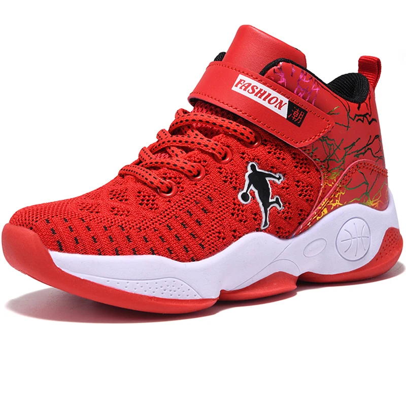 

Breathable High Quality Boys Basketball Shoes Thick Sole Non-Slip Top Kids Sneakers Children Sport Shoe Boy Trainer Boots Basket