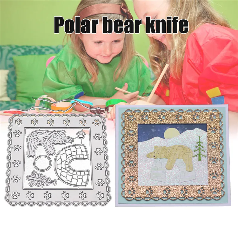 Полярный медведь из углеродистой стали режущие штампы для скрапбукинга бумага