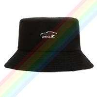 popular nissan 350z flat top breathable bucket hats unisex summer printing fishermans hat