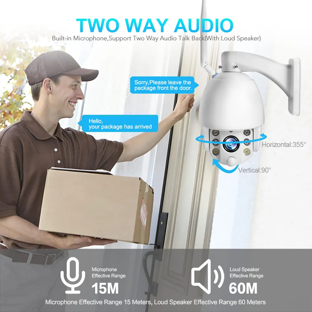 Купольная IP камера с 5 кратным/10 кратным увеличением наружная полноцветная