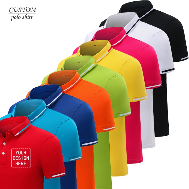 Пользовательские вышитые рубашки поло с сделанными на заказ сообщениями или