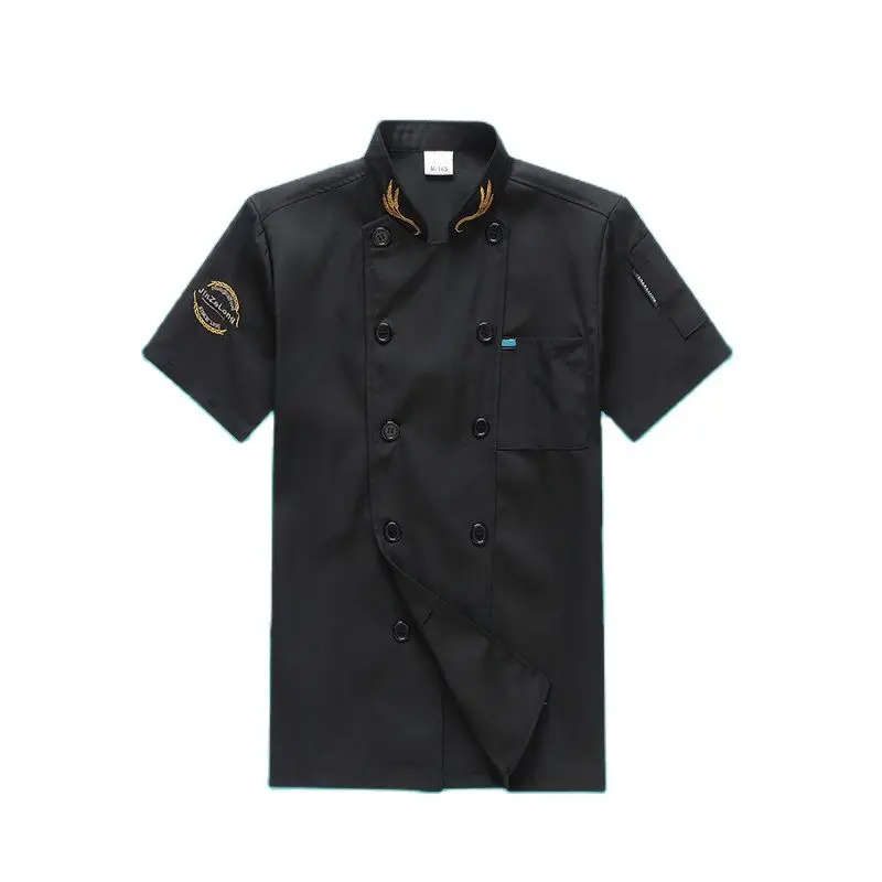 Униформа шеф повара летняя яркая белая куртка с вышивкой для мужчин китайская