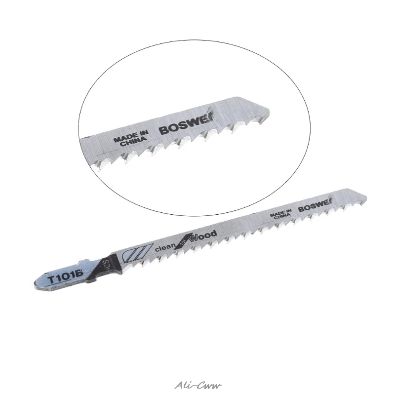 5Pcs/Set T101B HCS 100mm Jigsaw Blade Clean for Wood T-Shank Jig Saw Blades |