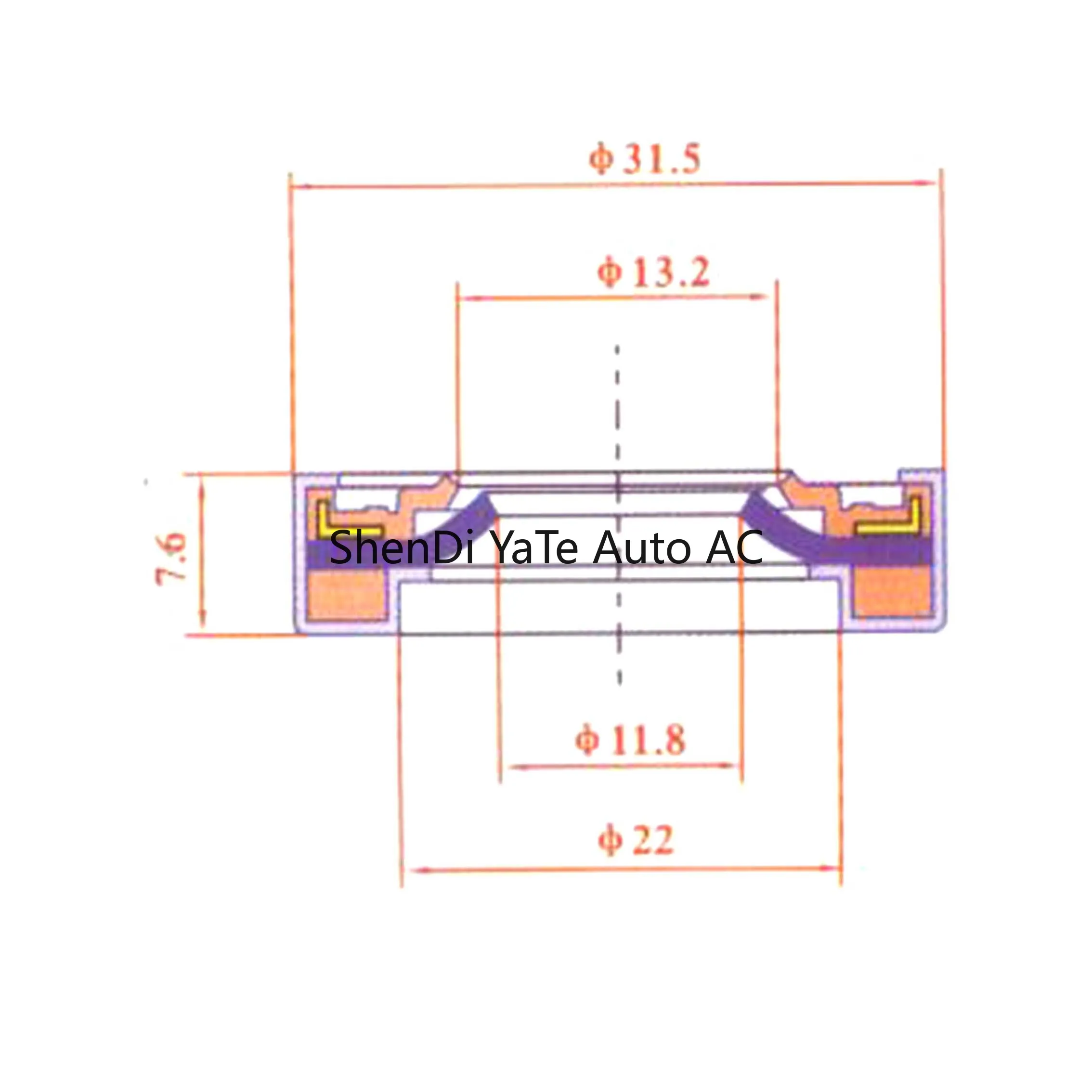 20 шт автомобильный A/C компрессор сальник для Buick GL8 GM DA6 HD6 HR6 HR6HE R4 V5 Calsonic V5-15F/V5-14G