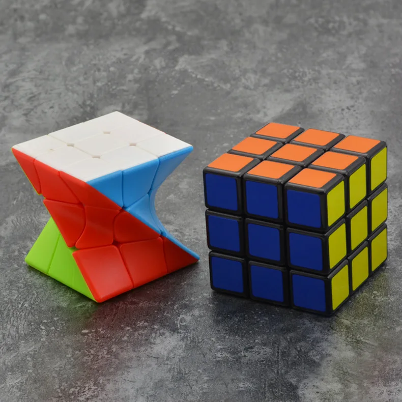 Lefun 3x3 кручение магический куб цветной витой куб игрушка странной формы без наклеек Пазлы красочные Развивающие игрушки для детей