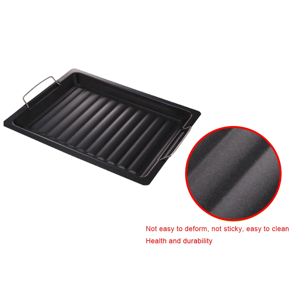 

Grill Pan BBQ Plate Kitchen Outdoor Camping Cooking Tools Barbecue Accessories Non-stick Pan Modern and Fashion