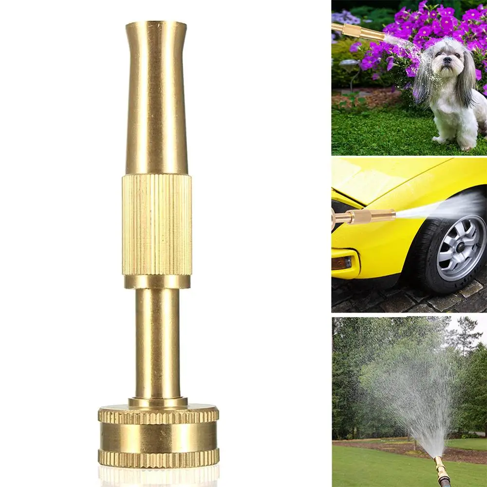 

Garden brass Adjustable spray gun Hose Nozzle High pressure straight copper gun for car wash watering flower garden hose Sprayer