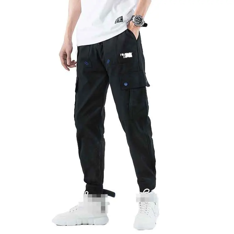 Мужские Винтажные брюки карго 2019 мужские хип хоп хаки карманы джоггеры корейские