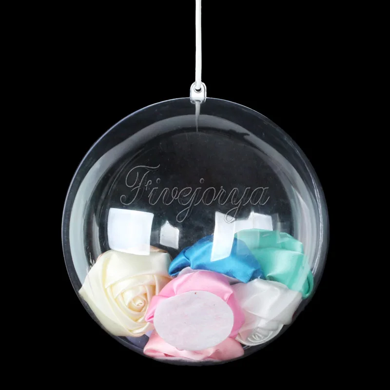 10 шт./лот прозрачная пластиковая подарочная коробка для конфет заполняемый шар 6