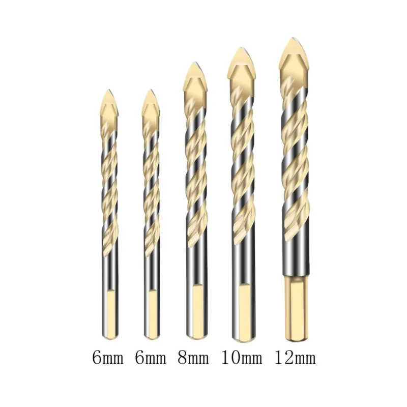 

Tile Glass Ceramic Concrete Cement Drill Bit Alloy Punching Set Hand Electrical Drill Triangle Drill