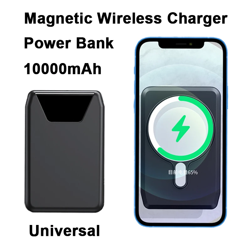 

Magnetic Wireless Power Bank 10000mAh External Battery Fast Charger for iPhone 13 12 Pro Max Mini Powerbank Qi Wireless Chargers