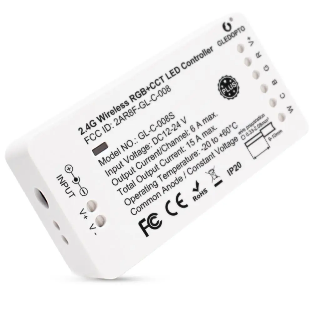 G светодиодный OPTO Zigbee smart RGB+ CCT светодиодный контроллер плюс работа с Echo plus zigbee 3,0 шлюз или пульт дистанционного управления APP управление телефоном - Цвет: RGBCCT Plus