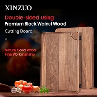 xinzuo black walnut kitchen cutting board double side using bread fruit durable chopping blocks kitchen tools accessories