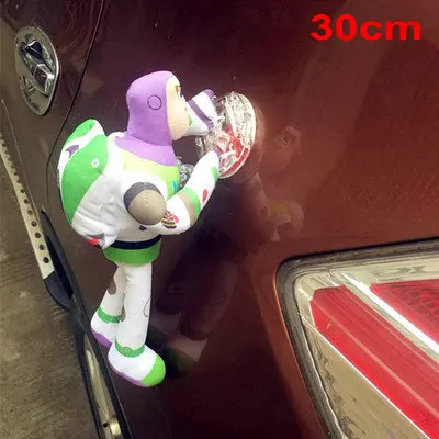 Buzz 30cm sticker Милая игрушка История 4 Шериф Вуди автомобиль кукла плюшевая игрушка снаружи подвесная игрушка милые авто аксессуары Автомобильный украшения игрушки 25/35/45 см - Цвет: Buzz 30cm sticker