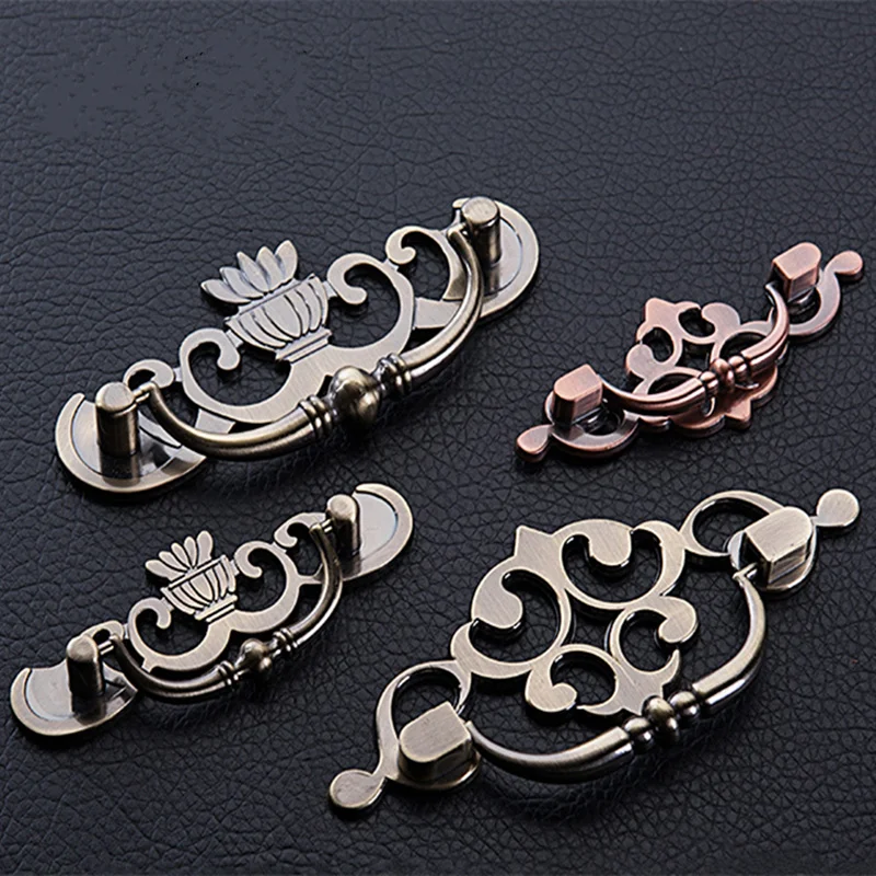 Бронзовые антикварные художественные ручки дверного ящика шкафа с мебельными