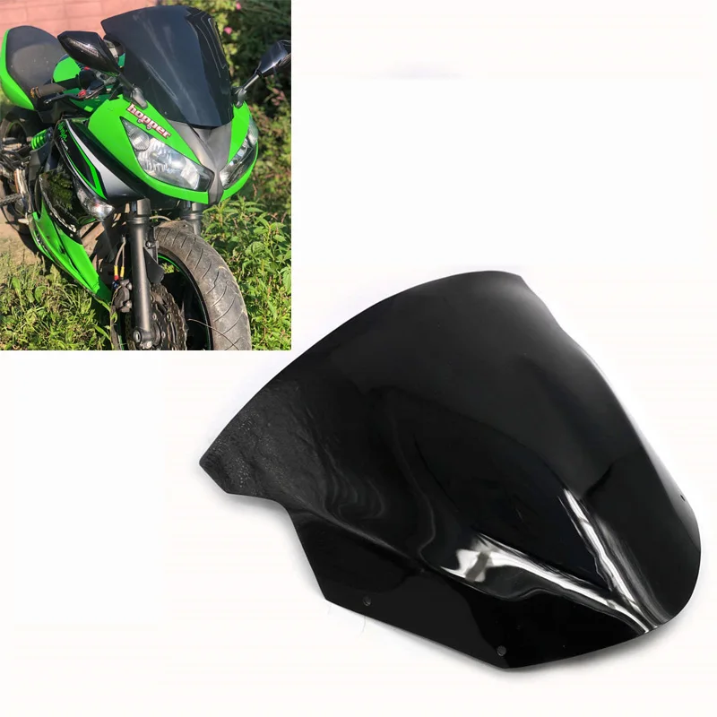 ER 6F черные мотоциклетные ветровое стекло лобовое стекло для Kawasaki ER6F 2009 2010 2011 ниндзя 650R ER-6F