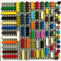 random 100g mixed color mixed size small particles smooth plane assemble building blocks compatible with multi brand blocks di