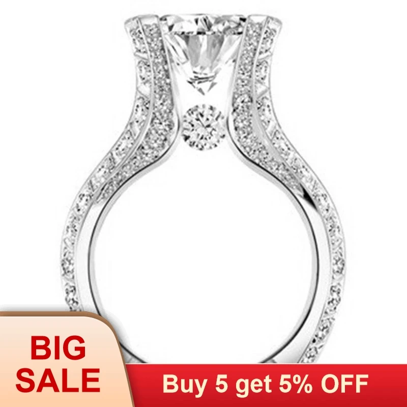 Классическое обручальное кольцо ювелирные изделия кольца с кубическим