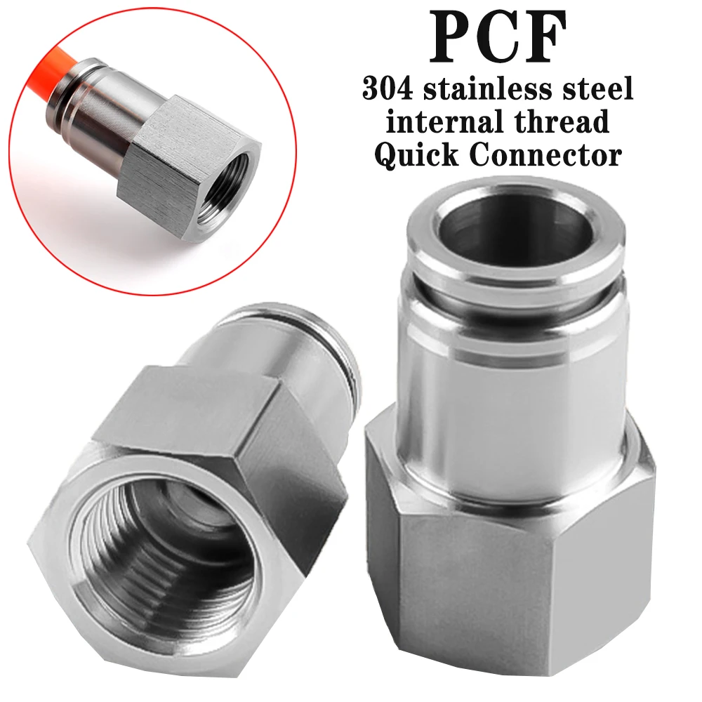 

PCF304 stainless steel pneumatic quick coupling 1/8” 1/4” 3/8” 1/2” BSP internal thread hose air pipe metal quick coupling
