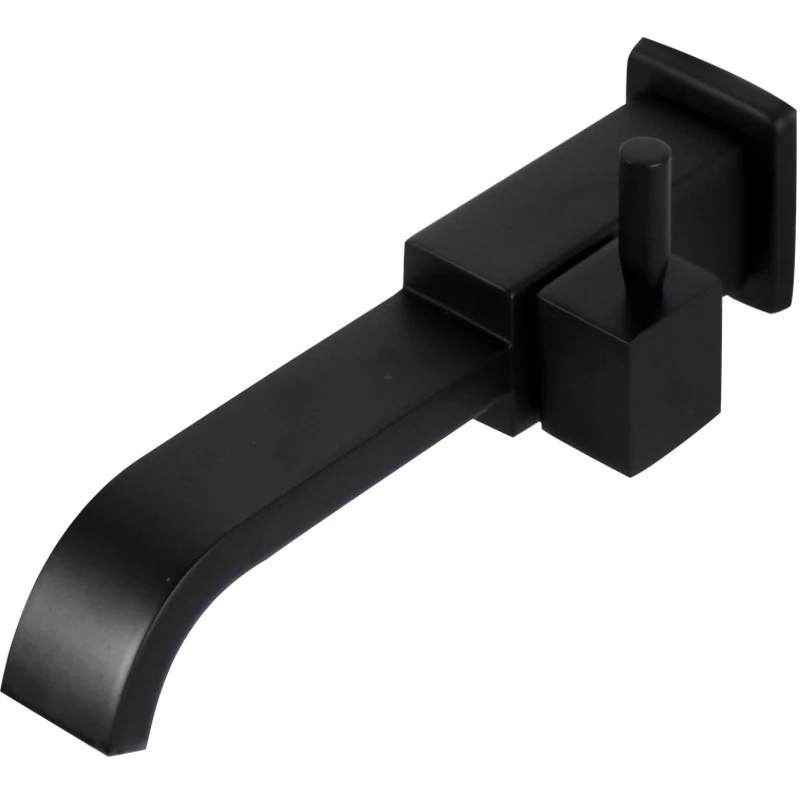 

Bathroom Black Faucet Into The Wall Style Lengthened Single Cold Quick Opening Fashion Simple Mop Faucet Bathroom Accessories