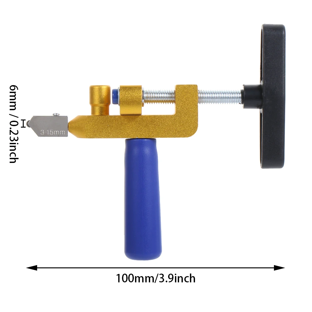 

3.9inch Professional One-piece Alloy Tool kit Easy Glide Glass Tile Cutter Mirrors Ceramic Cut Opener Tile Multitools