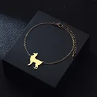 QIMING милые животные лама Альпака женские браслеты золотая цепочка собака очаровательный браслет винтажные повседневные ювелирные изделия
