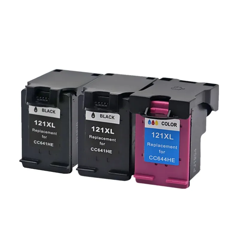 Чернильный картридж для 121 XL HP121 HP121XL 121XL CC641HE с чернилами hp Deskjet F2430 F2476 F2480 F2488 F2492 все-в-одном струйном принтере - Цвет: 1SET 1BK 3PCS