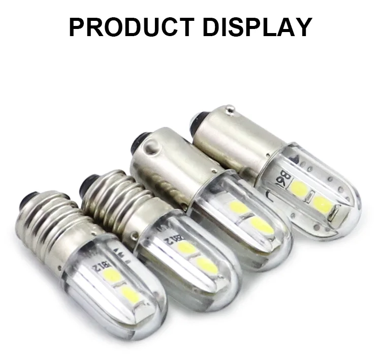 AMYWNTER E10 Ba9s led T4w 1w индикатор светильник лампочка 6,3 V 12V 24V 48V 60V 120V 230V 1W 2835 4SMD