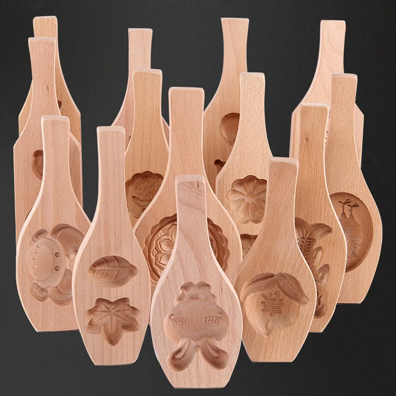 Деревянные Mooncake формы инструменты для выпечки печенья 3D цветок помадка