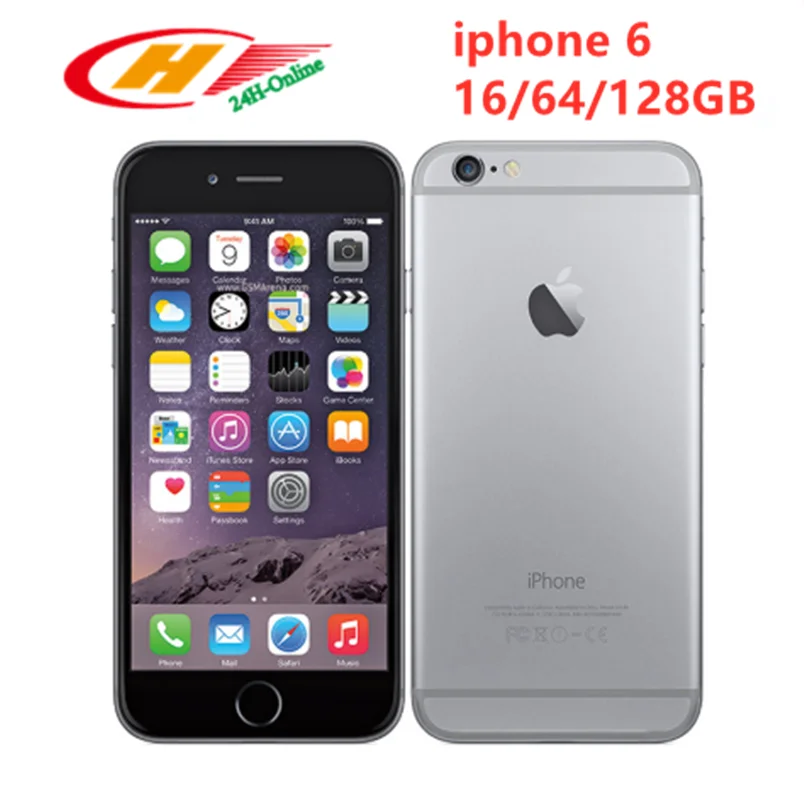 Для Apple iPhone 6 Dual Core 4,7 дюймов IOS 8MP 4 аппарат не привязан к оператору сотовой связи 1G Оперативная память 16 Гб/64/128 ГБ Встроенная память за счет сканера отпечатков пальцев, с отпечатком пальцев, сотовый телефон с функцией NFC Apple Pay только в том случае