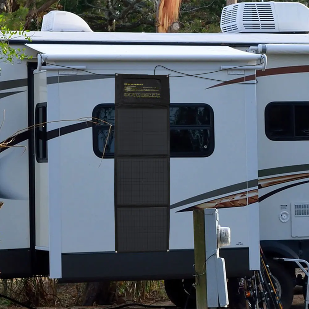 Складное портативное зарядное устройство от солнечной энергии с 60w 18v DC usb PD 3 в 1