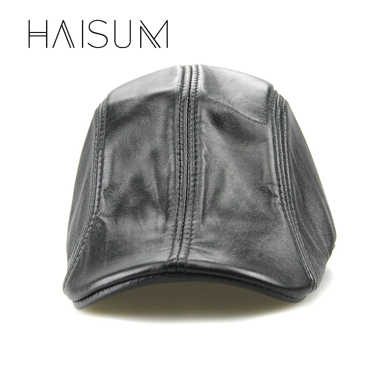 Распродажа 2018 однотонная мужская бейсболка из искусственной кожи 7 1/8 7/8 Haisum