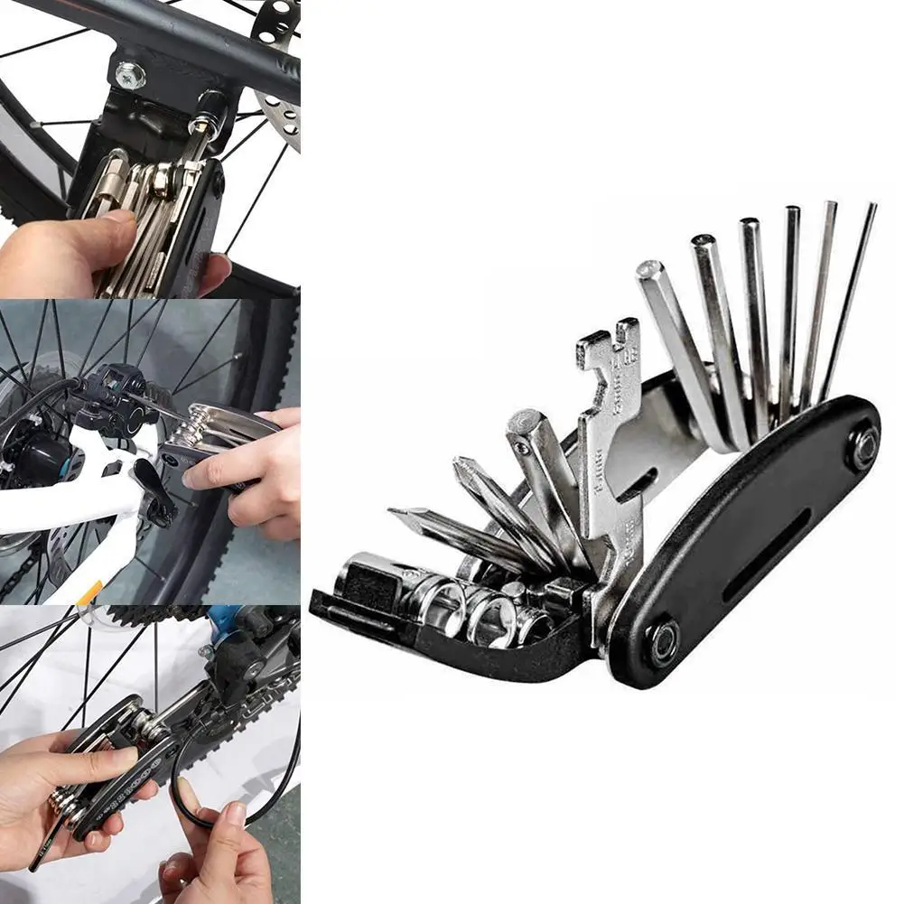 

Bicycle Repair Combination Tool 16-in-one Mountain Road Bike Multi-function Folding Tire Repair Wrench Set