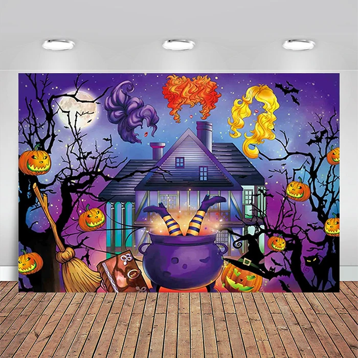 Halloween Drink Up Witches Backdrop for Kids Photography I Smell A Child Baby Shower Birthday Background Trick or Treat Banner enlarge