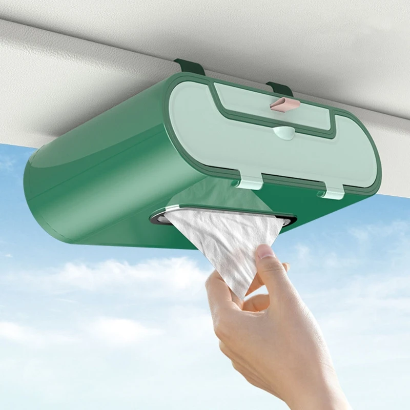 

MXLF Tissue Storage Box for Car, Car Backseat Hanging Tissue Holder Case, Multi-use Tissue Paper Refillable Holder Container