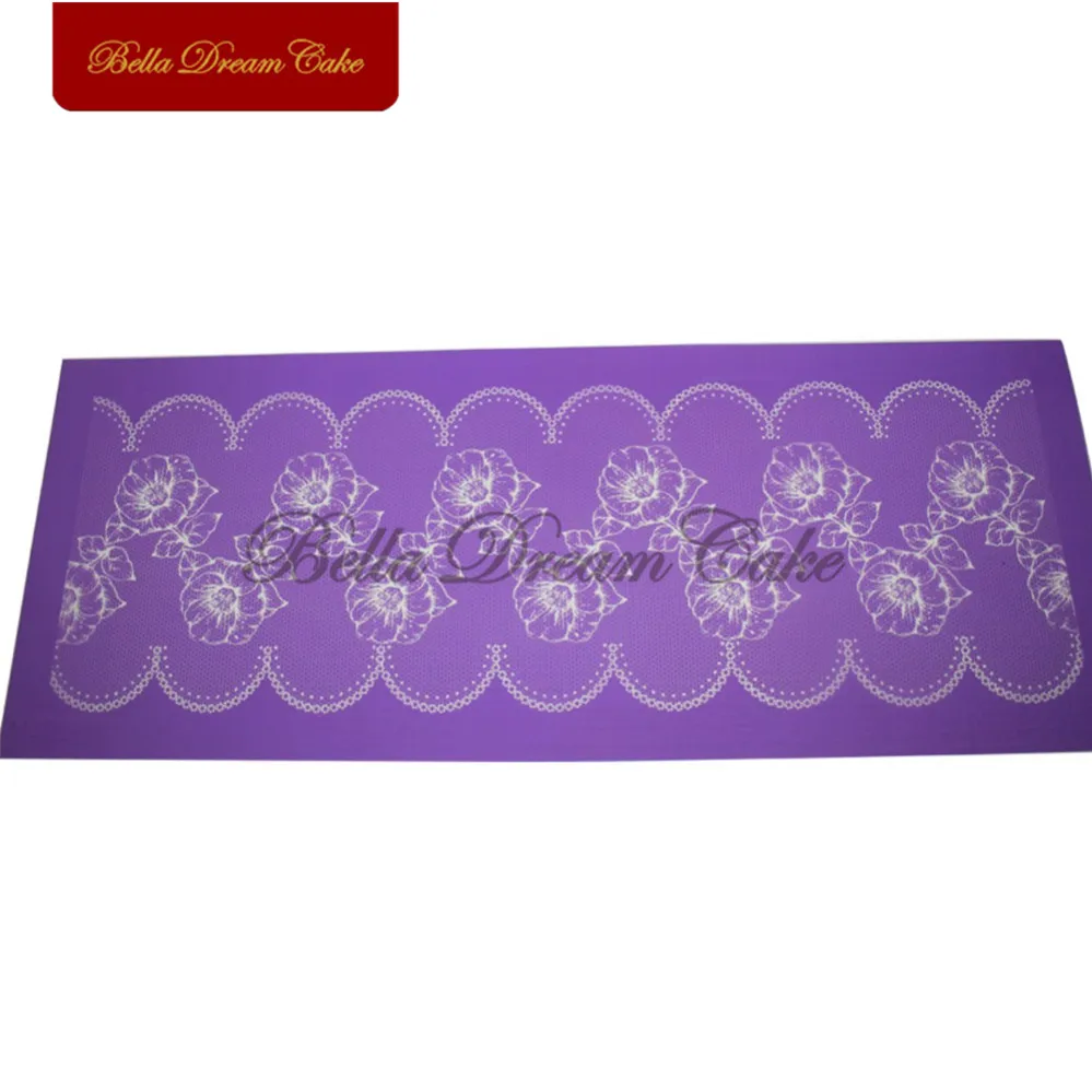 Ретро Цветочный кружевной рисунок фотообои для торта форма тканевый трафарет