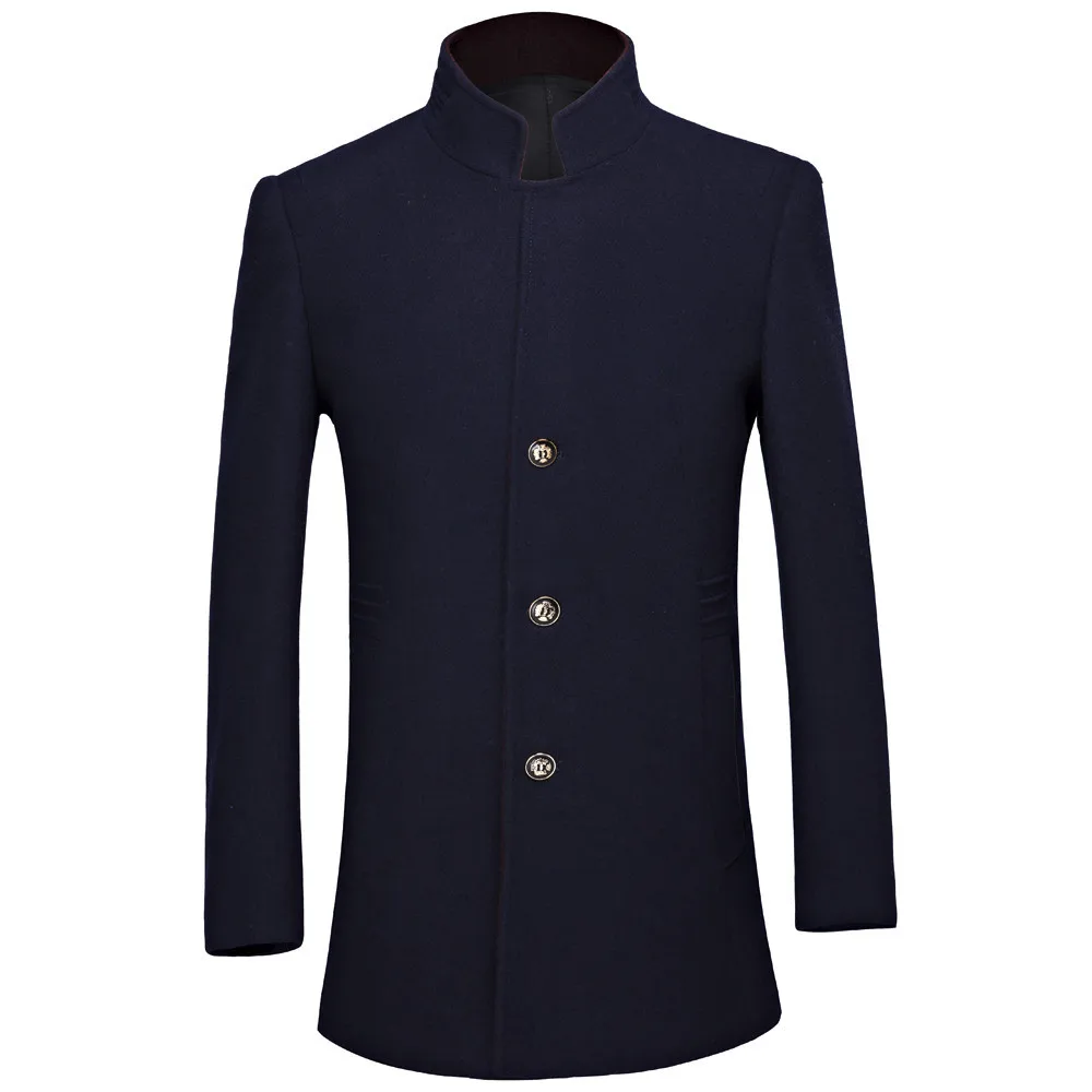 Осенне зимний мужской блейзер куртки повседневный Тренч модное деловое длинное