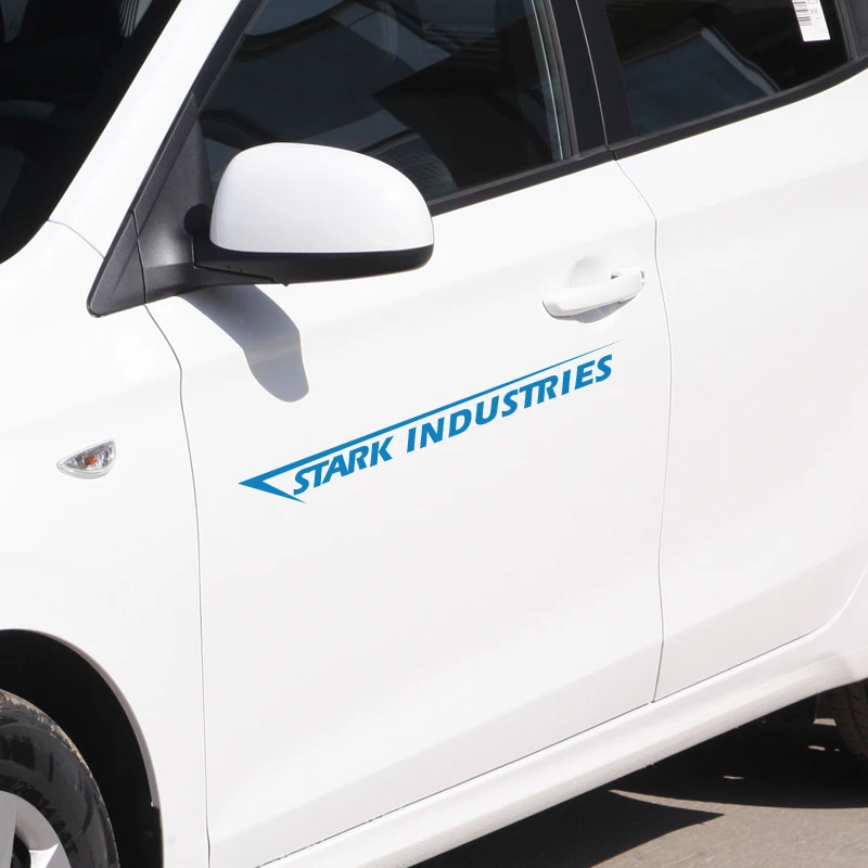 2 шт. автомобиль Стикеры 10*70 см Старк Industries кузова автомобиля в полоску s виниловые