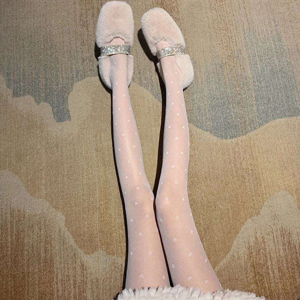 

Thin ladies bottoming socks new kawaii love pantyhose slim-fit leg stockings