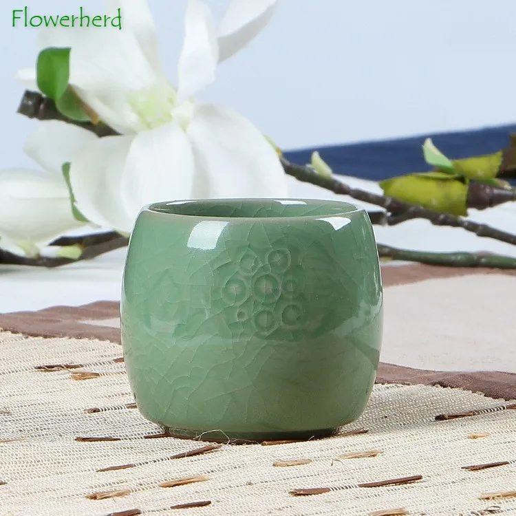 

Ceramic Porcelain Tea Cup Teaware Large Kung Fu Tea Cup Set Celadon Handmade Household Water Cup