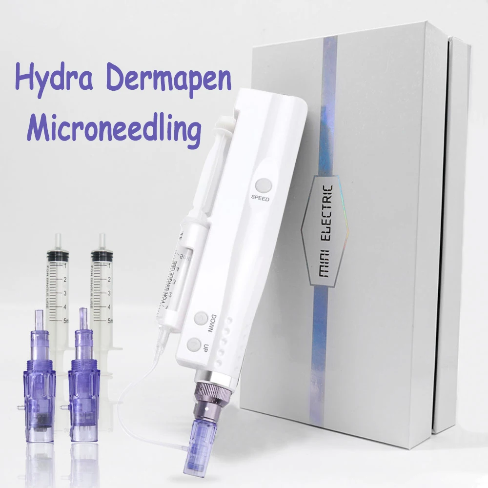 Mini Hydra Microneedling Dermapen Mesotherapy Gun Electric Micro Needle Derma Pen Nano Water Mesogun Injector Facial Skin Care