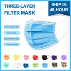 Маска одноразовая 3-слойная из нетканого материала с фильтром, 100 шт.
