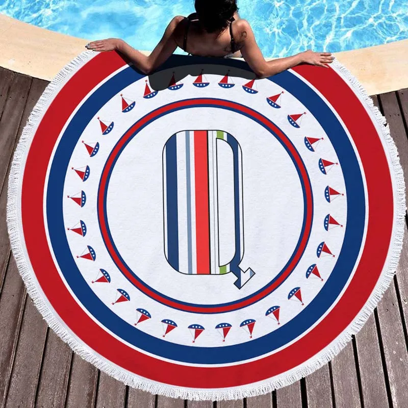 Быстросохнущее круглое пляжное полотенце из микрофибры коврик для йоги