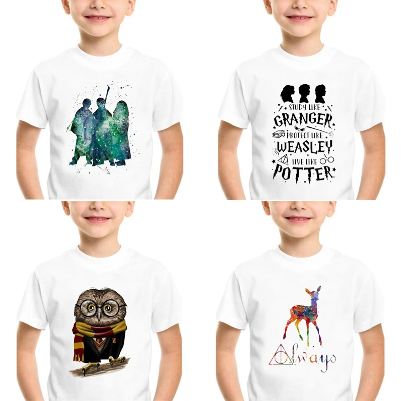 

Harajuku из мультфильма детская футболка с надписью, футболка с короткими рукавами на каждый день для новорожденных унисекс с круглым воротом о...