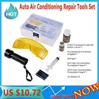 Набор для детектора утечки, прочные многофункциональные ремонтные инструменты для автомобильного кондиционера, СВЕТОДИОДНЫЙ УФ фонарик, защитные очки