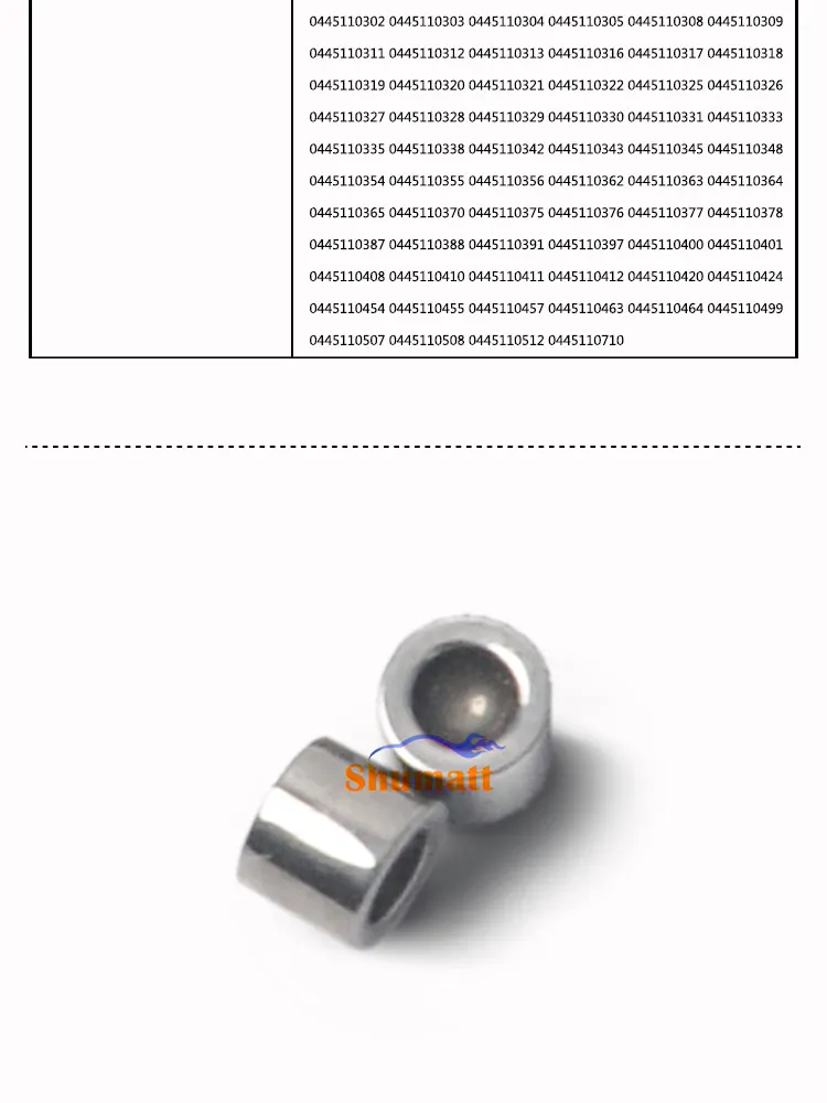 SHUMAT F00VC21002 Подлинная Common Rail Инжектор стальное шариковое сиденье F00V C21 002 для B0S/CH 0445 110 серии 4 цилиндровый дизельный двигатель