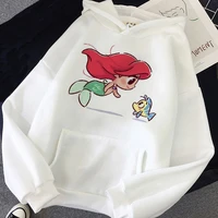 kawaii cartoon disney princess hoodies women cute princess graphic vintage sweatshirt 90s streetwear unisex hoody female